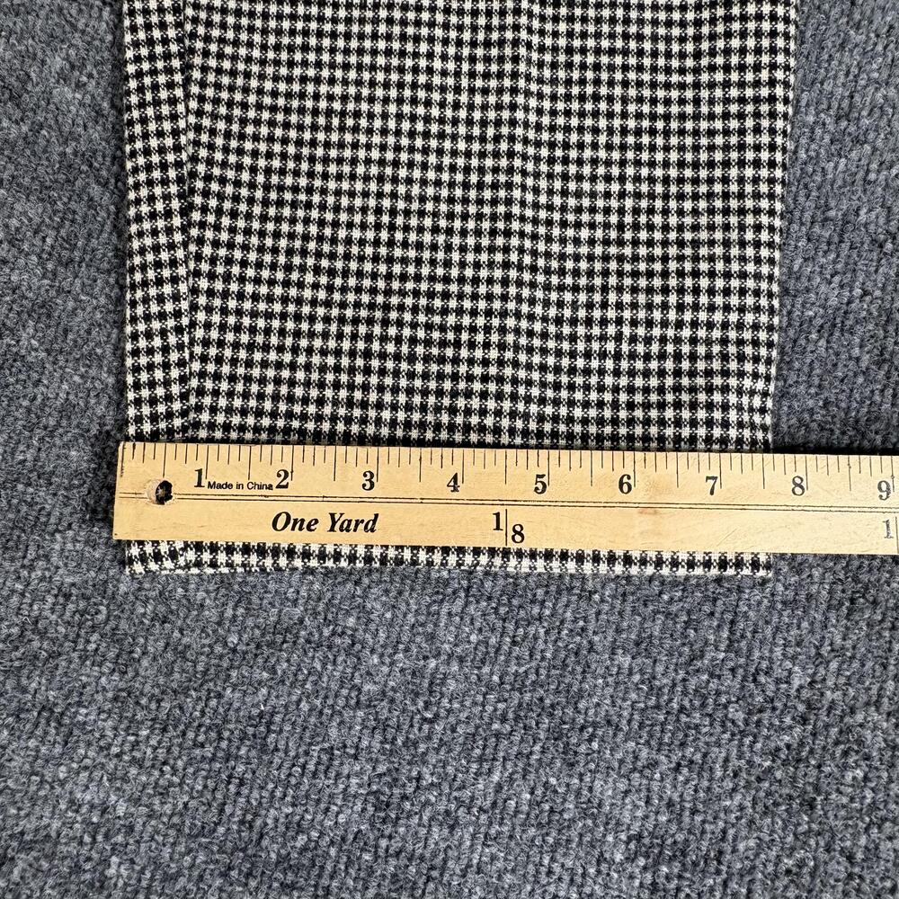 Vintage Savannah Petites Pants Womens Small Houndstooth Pleated Wool Trouser Y2K - Picture 10 of 12
